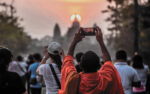 Angkor Wat sunrise by the monk